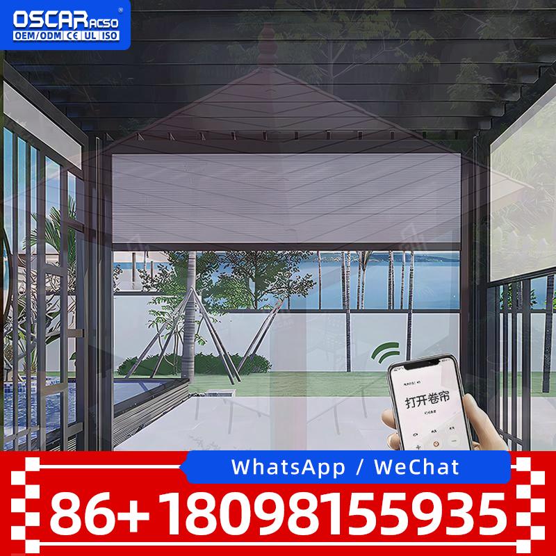 Smart Garden Electric Pergola - Regulowane luksusowe zewnętrzne inteligentne żaluzje pionowe
