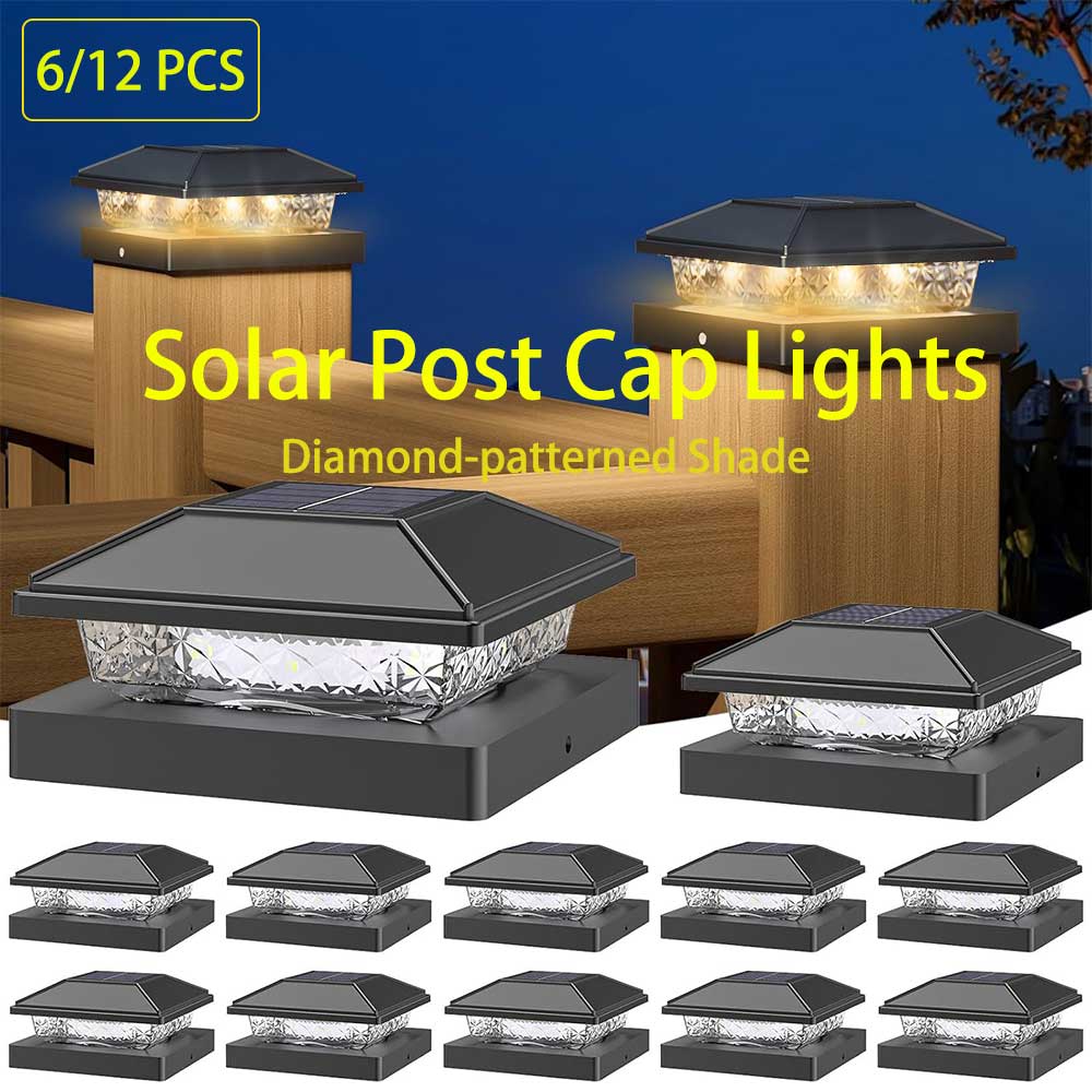Smart Garden Gate - 6/12X Zewnętrzne solarne lampki na słupki,