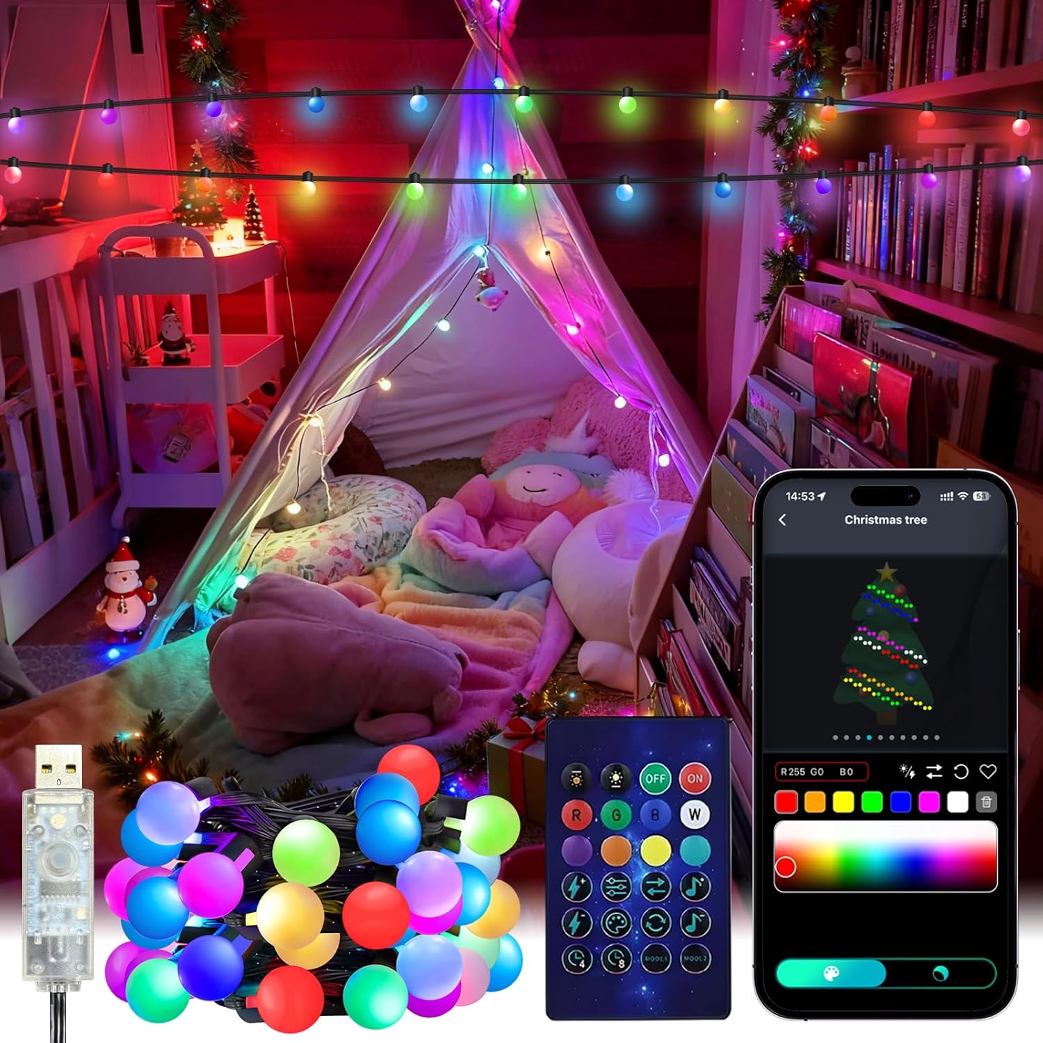 Smart Garden Accessories - Inteligentne lampki sznurkowe w kształcie globu