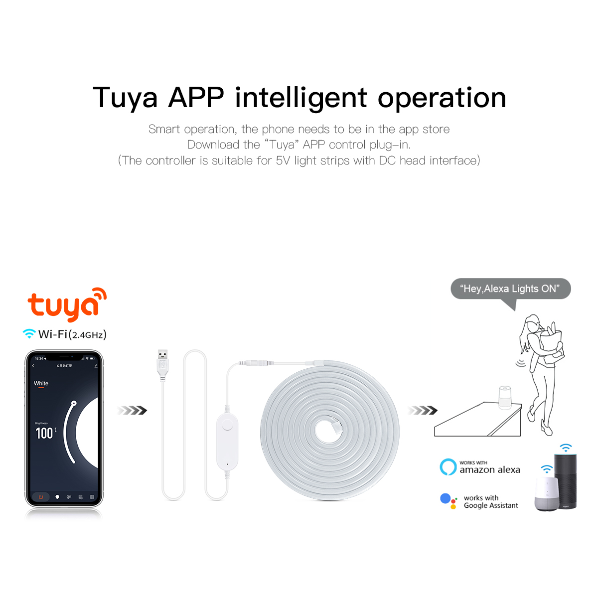Taśma neonowa LED DC 5V USB Tu – Smart Garden Youtube recenzja i cena