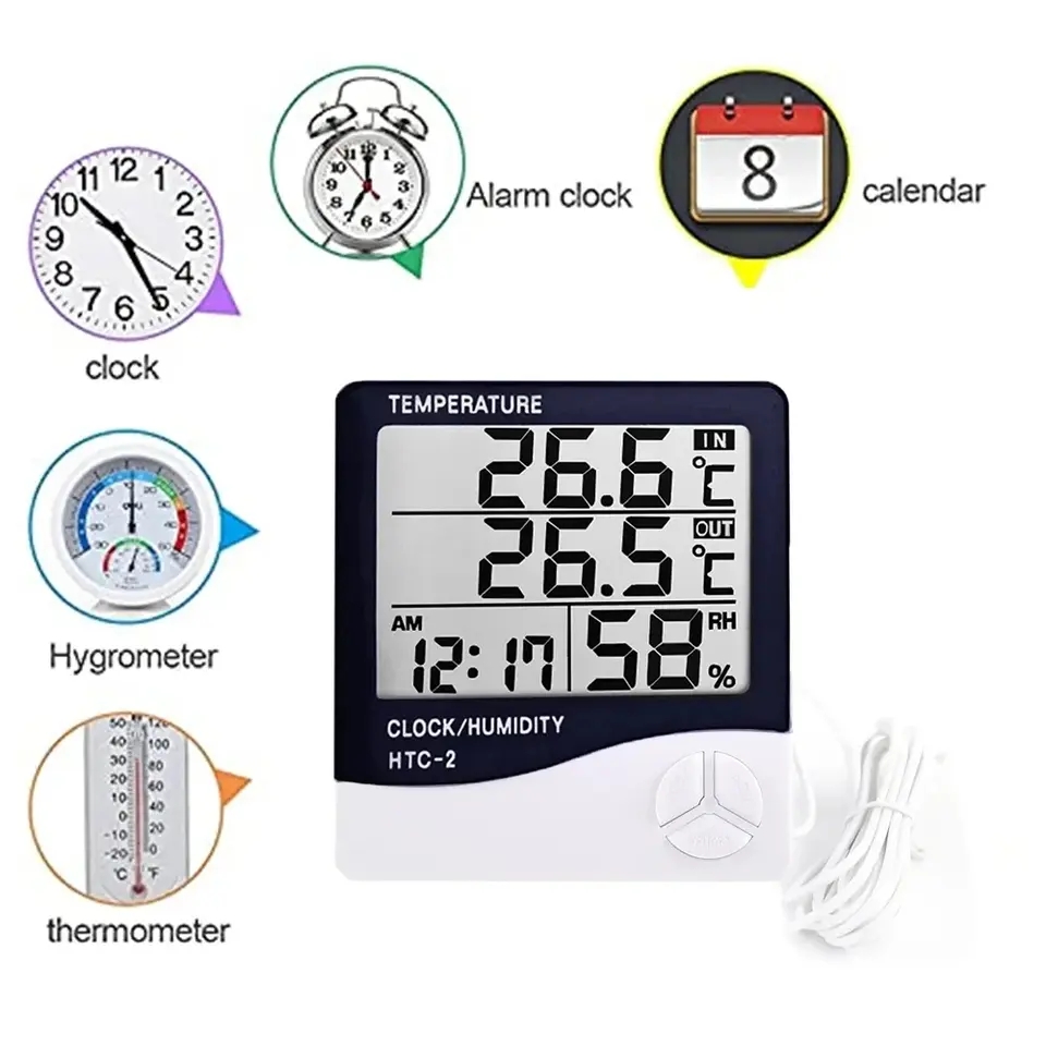 Wewnętrzny cyfrowy termometr i – Garden Weather Station recenzja i cena