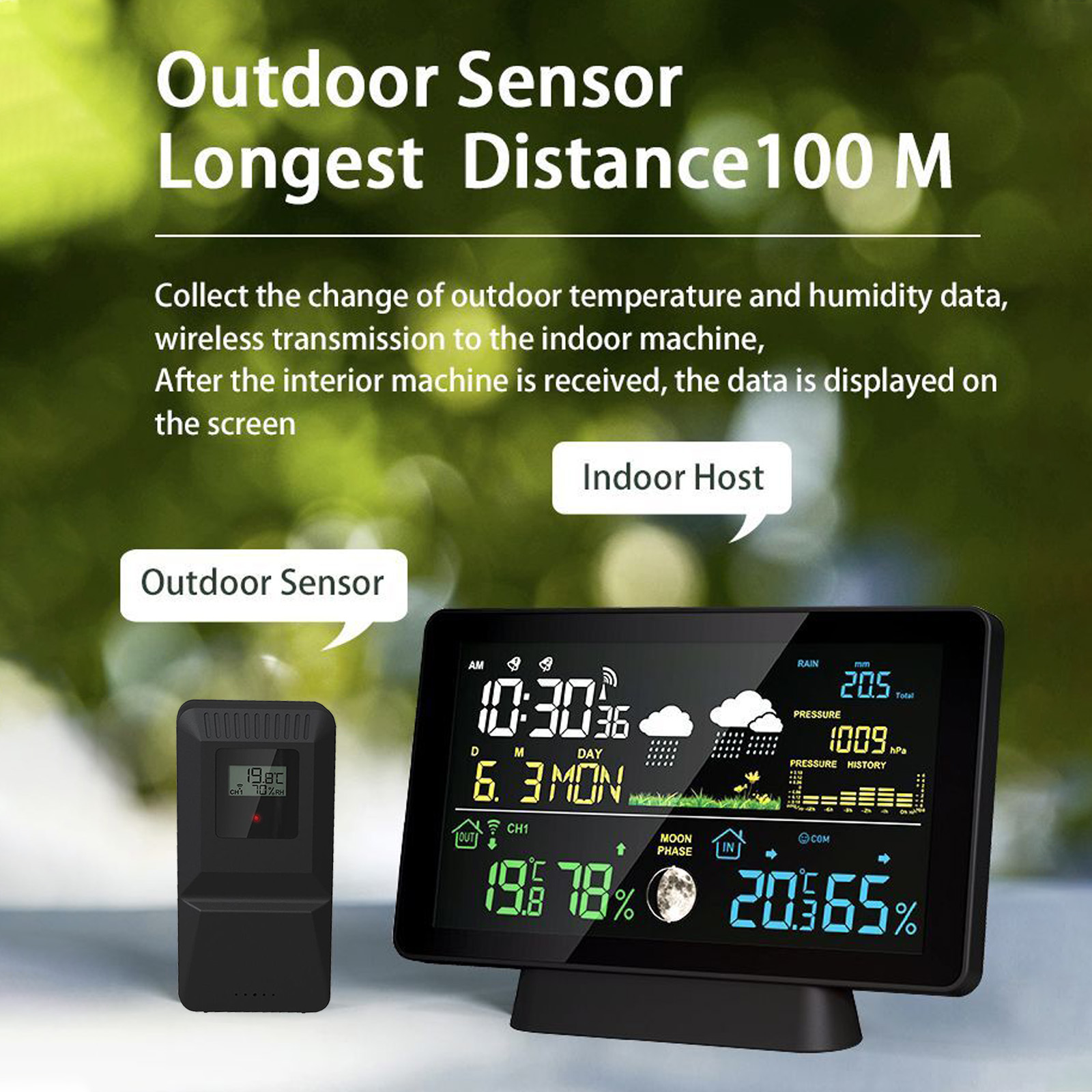 Wewnętrzna/zewnętrzna bezprzew – Garden Weather Station recenzja i cena